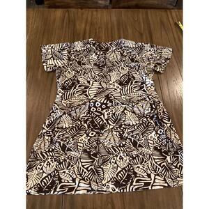 Styled By Saybury brown short sleeve  cotton mini house lounge Dress M